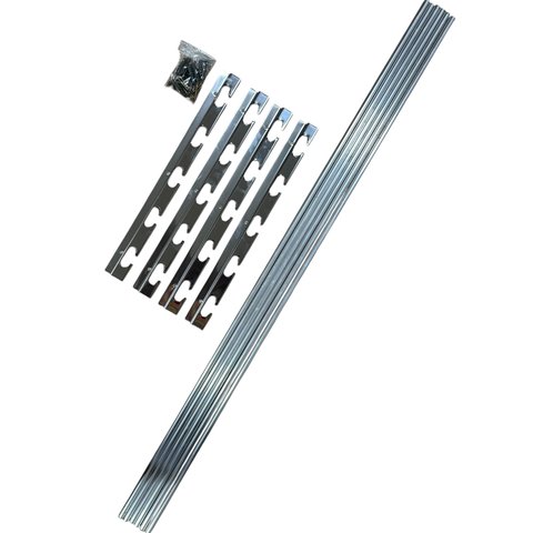 Suporte Inox Churrasqueira C/ 6 Barras Alumínio 70cm Maciça