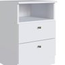 Mesa de Cabeceira Infantil Irlanda com 2 Gavetas - Branco - 4