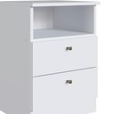 Ver imagem 4 de Mesa de Cabeceira Infantil Irlanda com 2 Gavetas - Branco