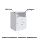 Ver imagem 2 de Mesa de Cabeceira Infantil Irlanda com 2 Gavetas - Branco