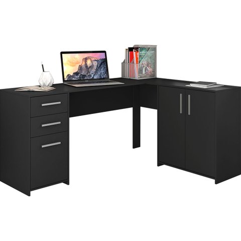 Mesa para Computador Office Legna Preto - MoveisAqui
