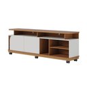 Ver imagem 2 de Rack para TV Jurerê 75" 180cm MDF MDP com Nichos Ripados Freijó Off White