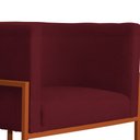 Ver imagem 5 de Poltrona Decorativa Luana Suede Bordo Base Bronze - Fm