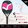 Kit Raquete de Beach Tennis Classic Full Carbon com 3 Bolas e Bolsa de Transporte VG Plus - Rosa - 8