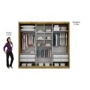 Ver imagem 5 de Guarda Roupa Casal 3 Portas 4 Gavetas Paradizzo Novo Horizonte