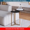 Ver imagem 3 de Mesa Lateral Industrial Chanfrada Artesano 44 Cm (largura) 2 Tampos Mdp Nero (preto) Pé Aço