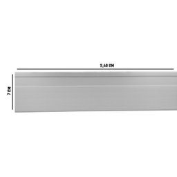 Rodapé de PVC 7cm x 15mm x 2,40m Master Bariri  - 2