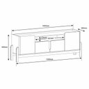 Ver imagem 3 de Rack para TV até 60 Polegadas MDF 190cm Pés em Madeira Maciça Lizz Versátile Bege