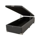 Ver imagem 1 de Cama Box Baú Castor Solteiro Vellus Cinza 120x203x35cm