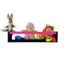 Ver imagem 5 de Prateleira para Livros Infantis Nicho Organizador Pelúcia Quarto de Criança Mdf Preto 55 Cm:rosa