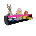 Ver imagem 3 de Prateleira para Livros Infantis Nicho Organizador Pelúcia Quarto de Criança Mdf Preto 55 Cm:rosa