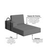 Sofá Cama à Vácuo 1 Lugar Linha Modular Flip Magic - 9