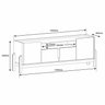 Rack para TV até 60 Polegadas 190cm 4 Portas Lizz Versátile Casa D - 3