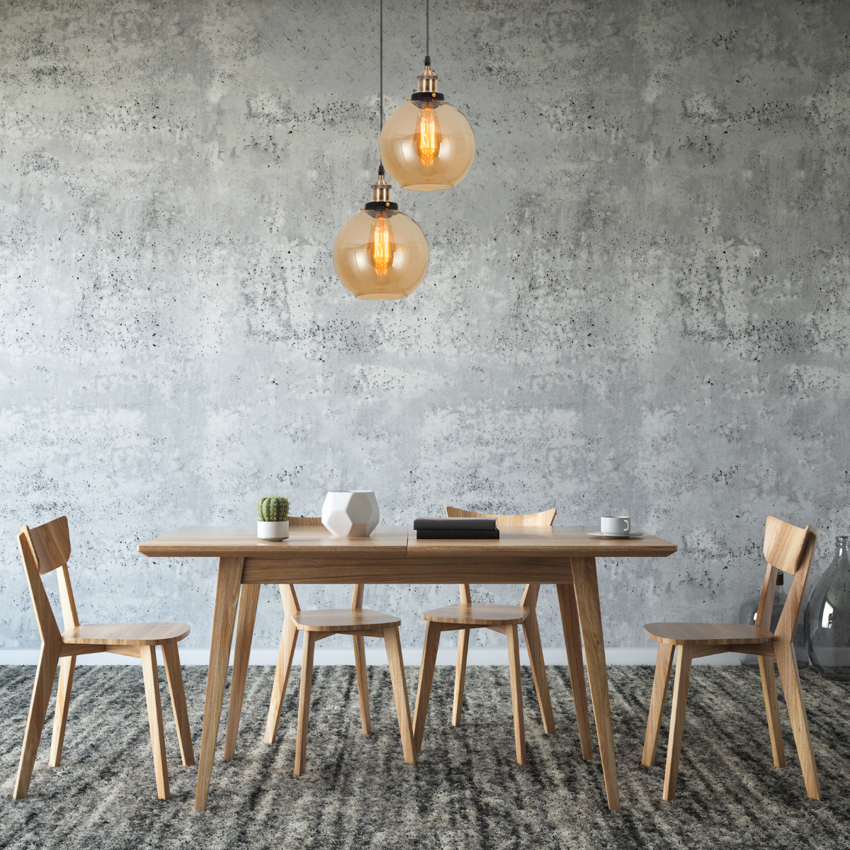 Lustre Pendente 20cm Vidro Âmbar Industrial Retrô Vintage Luminária Teto E27 Gimpo Kjdd-e-187 - 10