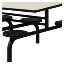 Ver imagem 7 de Mesa para Refeitório Fixa 8 Lugares MDP Branco de 25 mm - Assento Preto - 50104