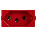 Ver imagem 1 de Tomada Modular Vermelha 2 Pinos + Terra de 20A 250V Astra