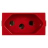 Tomada Modular Vermelha 2 Pinos + Terra de 20A 250V Astra - 1