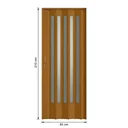 Ver imagem 4 de Porta Sanfonada de PVC Translucido 210cm x 84cm Plastporta Bcf Marrom/Cerejeira com