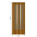 Ver imagem 4 de Porta Sanfonada de PVC Translucido 210cm x 84cm Plastporta Bcf Marrom/Cerejeira com