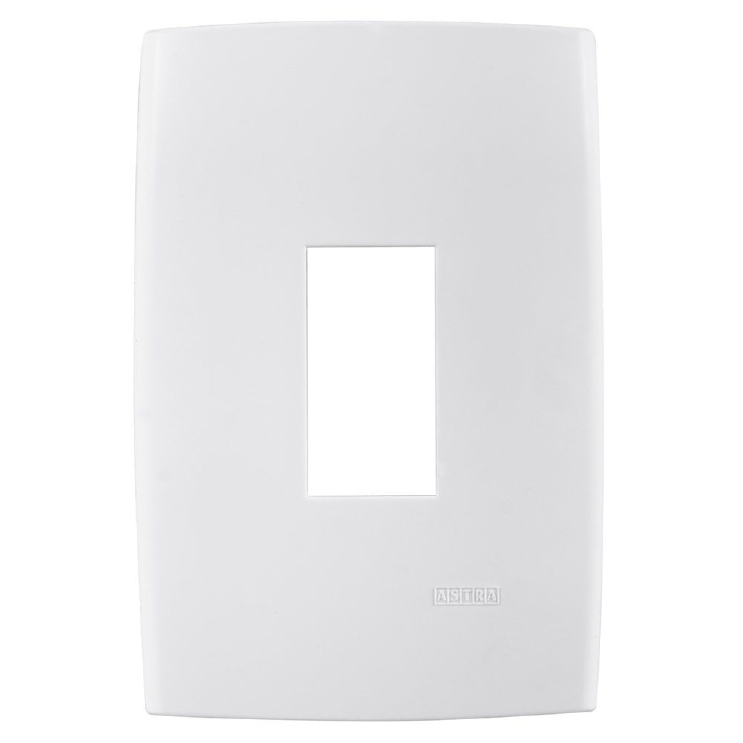 Placa Acabamento 4x2 com 1 Furo Vertical+Suporte Astra - 1