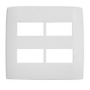 Ver imagem 1 de Placa Acabamento 4x4 com 2+2 Furos Horizontal Separados+Suporte Astra