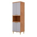 Ver imagem 3 de Torre Quente 4 Portas Nicho para Forno ou Microondas Elena Bege/Cinamomo/Platina