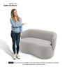 Kit 2 Poltronas e 1 Namoradeira Aisha Orgânica Bouclê Bege - Desk Design - 8