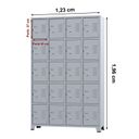 Ver imagem 2 de Roupeiro de Aço 20 portas Pequenas – 1,96×1,23×0,36m – CZ/CZ – AMAPA – 10109