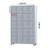 Roupeiro de Aço 20 portas Pequenas – 1,96×1,23×0,36m – CZ/CZ – AMAPA – 10109 - 2
