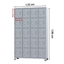 Ver imagem 2 de Roupeiro de Aço 20 portas Pequenas – 1,96×1,23×0,36m – CZ/CZ – AMAPA – 10109