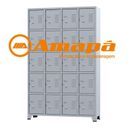 Ver imagem 4 de Roupeiro de Aço 20 portas Pequenas – 1,96×1,23×0,36m – CZ/CZ – AMAPA – 10109