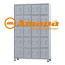 Ver imagem 4 de Roupeiro de Aço 20 portas Pequenas – 1,96×1,23×0,36m – CZ/CZ – AMAPA – 10109
