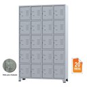 Ver imagem 3 de Roupeiro de Aço 20 portas Pequenas – 1,96×1,23×0,36m – CZ/CZ – AMAPA – 10109