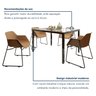 Conjunto Mesa de Jantar Retangular 120cm X 75cm Tampo de Vidro com 4 Cadeiras Lodelô - 6