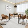 Conjunto Mesa de Jantar Retangular 120cm X 75cm Tampo de Vidro com 4 Cadeiras Lodelô - 1