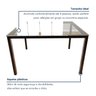 Conjunto Mesa de Jantar Retangular 120cm X 75cm Tampo de Vidro com 4 Cadeiras Lodelô - 5