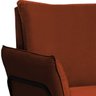 Poltrona Decorativa para Sala Recepção Lotus Suede Telha com Base Preta - Star Confort Poltrona Lotu - 5