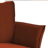 Poltrona Decorativa para Sala Recepção Lotus Suede Telha com Base Preta - Star Confort Poltrona Lotu - 6