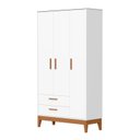 Ver imagem 2 de Guarda-Roupa 3 Portas para Quarto de Bebê Flip Branco/Fosco
