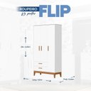 Ver imagem 3 de Guarda-Roupa 3 Portas para Quarto de Bebê Flip Branco/Fosco