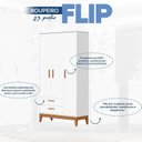 Ver imagem 5 de Guarda-Roupa 3 Portas para Quarto de Bebê Flip Branco/Fosco