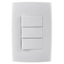 Ver imagem 1 de Kit com Placa 4x2 com 1 Interruptor Simples + 2 Interruptores Paralelos Astra