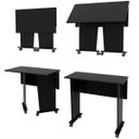 Ver imagem 5 de Mesa Escrivaninha Dobrável com Rodízio Preto
