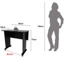Ver imagem 6 de Mesa Escrivaninha Dobrável com Rodízio Preto