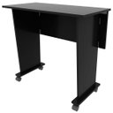 Ver imagem 7 de Mesa Escrivaninha Dobrável com Rodízio Preto