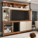 Ver imagem 1 de Estante para Tv até 50 Polegadas Malbec 2 Portas Freijó/off White - Pnr Móveis