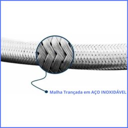 Engate Mangueira Flexível Trançado Aço Inox 40cm Quente Fria - 3