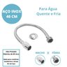 Engate Mangueira Flexível Trançado Aço Inox 40cm Quente Fria - 5