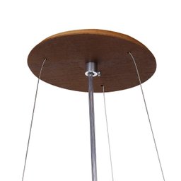 Lustre Pendente Madeira Redondo 25cm Mel - 4