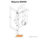 Ver imagem 2 de Fechadura Stam 950 Portas de Correr Roseta Qudrada Antique E-coat